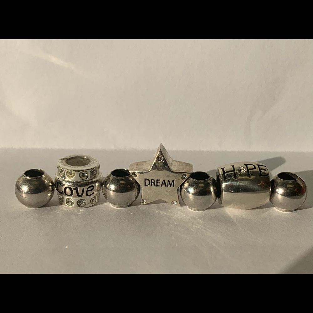 LOVE*DREAM*HOPE pandora charm set with spacers